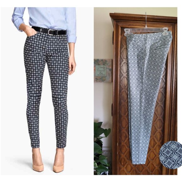 Bebop Printed Skinny Ankle Crop Pants NWOT! - Size 3/4 - Picture 1 of 16